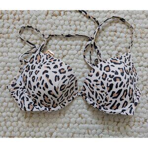 Leopard Bikini Top Target Shade & Shore Swim - Size Medium